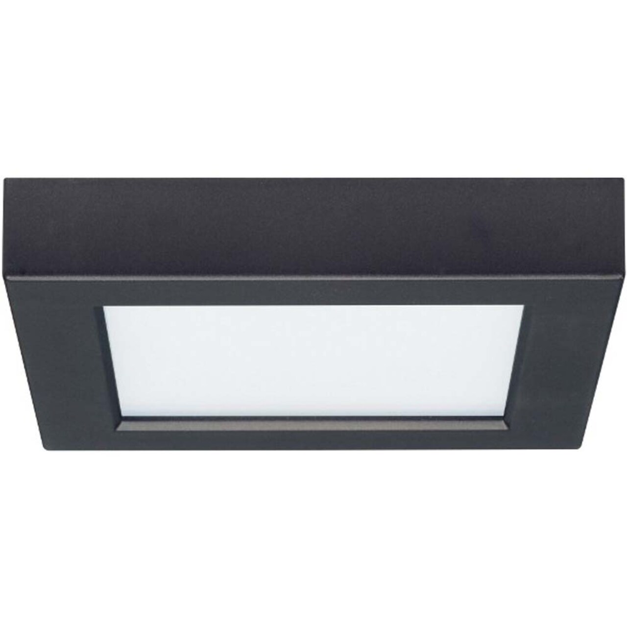 10.5W 5.5 in. Flush Mount LED Fixture 3000K Square Shape Black Finish 120V